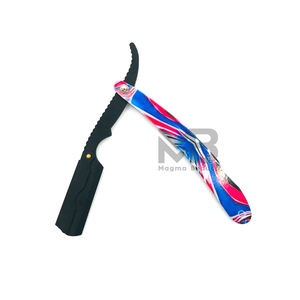 Multi Color Stainless Steel Wood Hair Removing Beard Shave Razor Single <b>Edge</b> Blades Private Label Good Quality Salon Barber Home - Product Image 4