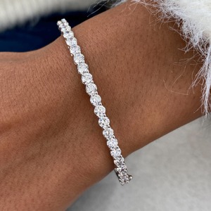 Hot Favorite IGI Certifié VVS Rond Lab Grown Diamant Plaqué Or 925 Bracelet En Argent Sterling Bracelet Fine De Luxe Femmes Bijoux - Product Image 1