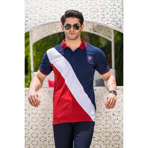 <span class=keywords><strong>HAKAN</strong></span> T-shirt Estiva 100% Poliestere Ricamata Scura Lavorata a Maglia per Polo con Motivo Solido Traspirante Eco-Friendly Taglie XL e 4XL - Product Image 1