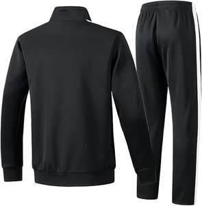 Chándales de invierno profesionales de 100% algodón de alta calidad para hombre, conjunto de ropa deportiva de gimnasio con capucha y cremallera cómoda - Product Image 2