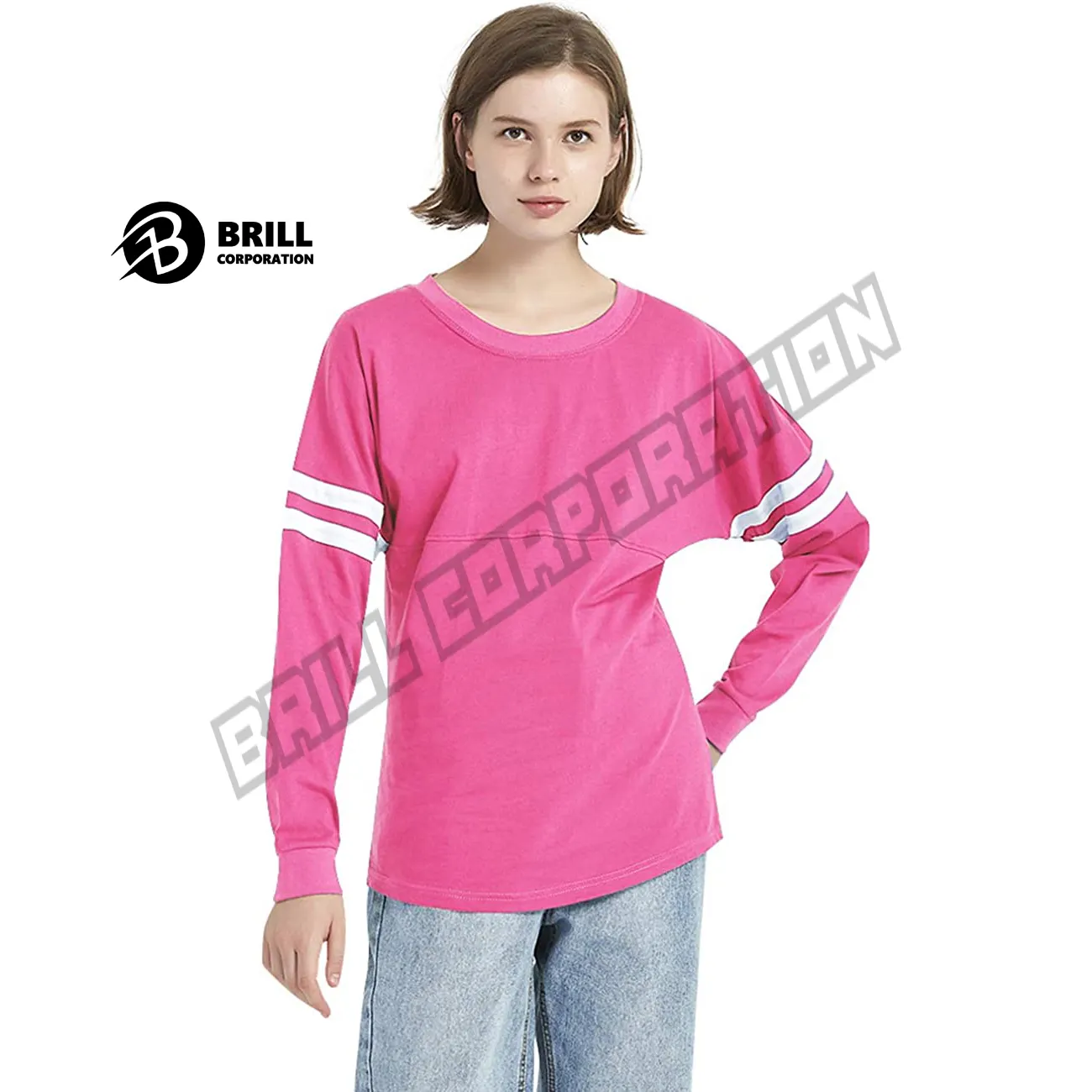 टी शर्ट के लिए महिलाओं बेसबॉल | उच्च गुणवत्ता कपास पूर्ण आस्तीन दौर गर्दन बेसबॉल टी शर्ट महिलाओं के लिए वयस्क लड़कियों