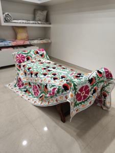 Tendencia 100% algodón pato colores brillantes tradicional Aari bordado a mano Quandong jardín colcha y cubiertas de mesa - Product Image 5