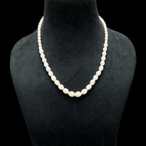 Collar de perlas de arroz de agua dulce, cadena única de 5mm y 6mm, perlas naturales reales, hebra de joyería, joyería de perlas, regalo para mujer - Product Image 4