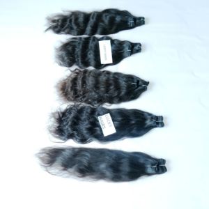 ผมแท้แบบเวอร์จินเรมี่ ไม่ผ่านกระบวนการ  แบบมัดสองชั้น  ความยาว 8 นิ้ว  ลอนธรรมชาติ สีดำ  ผมอินเดีย สำหรับต่อผม - Product Image 6