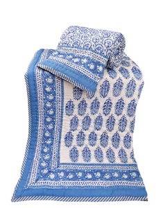 Handmade 100% Cotton <b>Queen</b> <b>Size</b> <b>Quilt</b> Traditional Style Reversible Comfortable Hand Block Printed Lightweight for Winter - Product Image 4