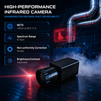 Caméra thermique industrielle IP, système de surveillance de la température infrarouge pour la détection d'incendies et les alertes précoce