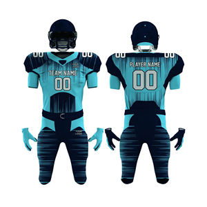 Pantalones cortos deportivos de talla grande para hombre, uniformes de fútbol americano transpirables ligeros con manga corta e impresión de logotipo personalizado - Product Image 3