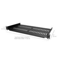 Étagère de serveur ventilée en acier de 10 pouces de profondeur 1U pour armoires de serveur réseau informatique de 19 pouces