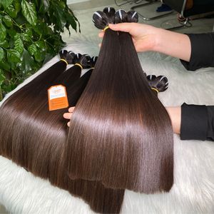 Proveedor vietnamita ofrece extensiones de cabello virgen recto de hueso de Punta marrón natural a un precio económico para mujeres negras - Product Image 2