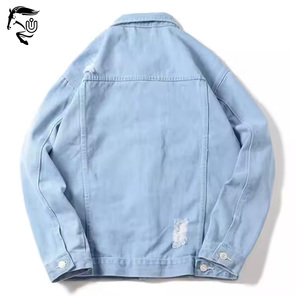 "แจ็กเก็ตยีนส์2025ออกแบบได้เองสำหรับบุรุษและสตรีทแวร์สไตล์วินเทจซักเสื้อนอกยีนส์ - Product Image 2