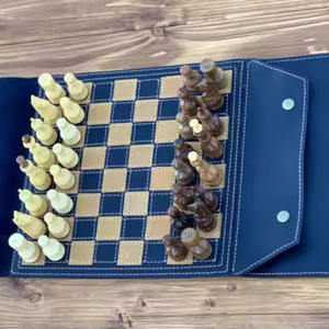 Juego de Backgammon de Cuero Suave, Plegable y Desmontable, para Viajes y Fiestas al Aire Libre, de AQDAS INDUSTRIES - Product Image 4