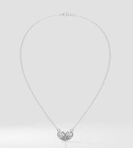 10K oro blanco sólido pera laboratorio cultivado collar de diamantes colgante laboratorio cultivado diamante collar de oro blanco 18 - Product Image 2