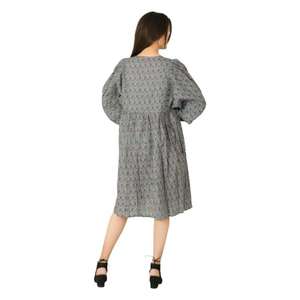 Robe courte en coton imprimé bloc boho hippie tuniques vêtements d'été robe à manches boho - Product Image 6