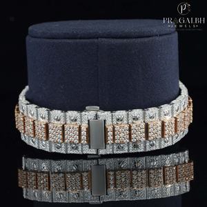 Reloj Moissanite con números romanos, totalmente helado, diamante, busto automático, reloj ostentoso para hombre, diseño de lujo - Product Image 6