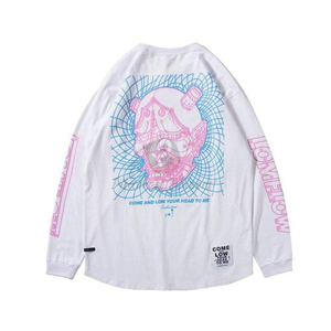 Meilleure vente 2024 High Street hommes Tech Wear Logo personnalisé OEM imprimé col rond à manches longues sweat-shirt - Product Image 6