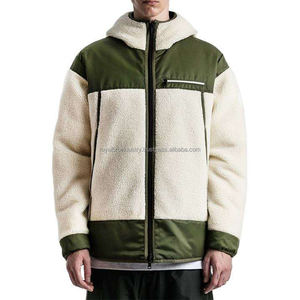 Chaqueta de Lana Reversible Personalizada para Hombre, Abrigo de Felpa Grueso y Cálido, Chaqueta Unisex con Cierre, Cuello Alto, Capucha Delantera, Ecológica - Product Image 1