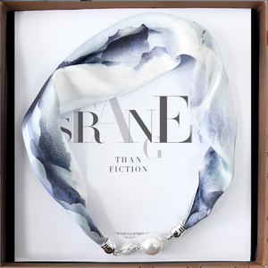 Style rétro chinois multifonctionnel paresseux écharpe en soie magnétique petit diamant boucle magnétique décontracté Long bandeau géométrique - Product Image 6