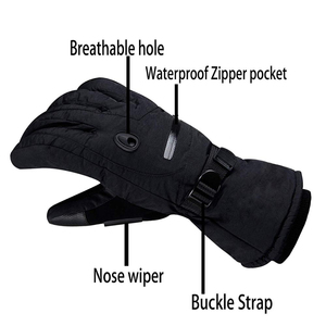 Nuevo diseño de moda invierno Cálido impermeable cuero de vaca Unisex esquí Snowboard mitones guantes hombres - Product Image 2