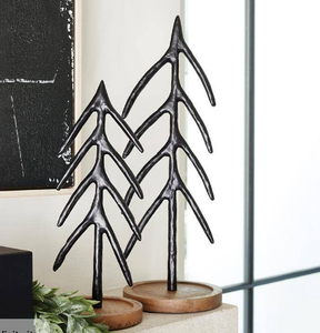 Objet décoratif en aluminium sur base en bois, sculpture sur mesure, articles de table, cadeaux pour la maison, ornements pour le salon - Product Image 1