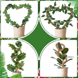 Stock US, livraison rapide ! Lot de 2 poteaux en mousse écologiques carrés de 39,3 pouces pour la maison et le jardin - Support pour plantes grimpantes - Product Image 2