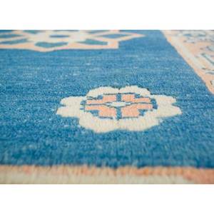 Alfombra de Lana Anudada a Mano Nuray Azul Pae-1171 9x12 Rectangular con Patrón de Medallón para Decoración de Sala de Estar o Uso en Pasillos - Product Image 3
