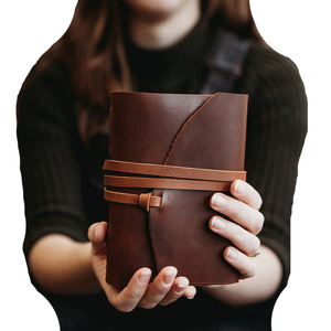 Handmade tùy chỉnh cổ điển A4 Kích thước da thật Tạp Chí 100 sheets Máy Tính Xách Tay Cá Nhân Bìa cứng phong cách tay-ràng buộc máy tính xách tay thực - Product Image 1