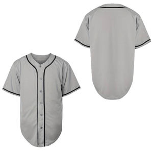 Dropshipping Maillot de baseball pour hommes Chemises boutonnées Uniformes de sport hip hop à manches courtes Maillot personnalisé vierge de baseball - Product Image 1