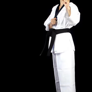 Uniforme de karaté Gi en coton polyester confortable et respirant Service OEM disponible pour les vêtements de sport de judo et d'arts martiaux - Product Image 3