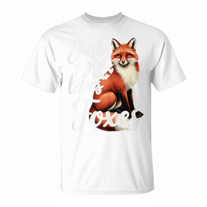 เสื้อยืดน่ารักสำหรับสาวๆ ที่รักสุนัขจิ้งจอก ของที่ระลึกสำหรับแฟนๆ สุนัขจิ้งจอก - Product Image 2