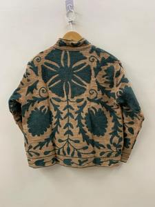 Chaqueta clásica Suzani bordada a mano Suzani bordado Suzani Chaqueta corta bordada abrigo de ropa de mujer - Product Image 4