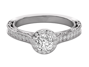 แหวนหมั้นเพชรสังเคราะห์14K สีโรสโกลด์สำหรับผู้หญิงแหวนหมั้นแบบคลาสสิกออกแบบได้ตามต้องการได้รับการรับรองจากห้องปฏิบัติการ - Product Image 5