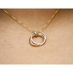 จี้ชุบทองและโรสโกลด์ที่เรียบง่ายและสง่างาม - Product Image 2