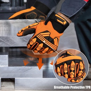 ถุงมือเคลือบไนไตรล์ทรายถุงมือป้องกันการกระแทก TPR ป้องกันการสั่นสะเทือนถุงมือทำงานสำหรับการก่อสร้าง - Product Image 4