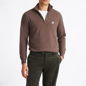 Suéter Cárdigan de Invierno Delgado de Lana Merino 100% 12GG Personalizado para Hombre, Chaqueta de Punto, Servicio OEM - Product Image 1