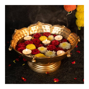 Urli โลหะตกแต่งเทศกาลดิวาลีทำจากทองเหลืองหลากสี2025ตามสั่งสำหรับตกแต่งบ้าน - Product Image 5