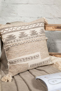 Natural Cotton Flex Pillow Cover Vintage Square <b>Cushion</b> Retro Bohemian Floral Animal Embroidery Eco-Friendly Hotel-friendly - Product Image 3