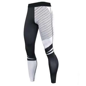 Leggings de yoga personnalisés de haute qualité pour hommes Taille élastique en spandex avec matériau en polyester Service OEM Pantalon à motif solide - Product Image 5