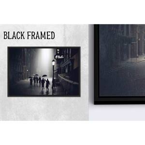 Toile imprimée : Art moderne de paysage urbain nocturne pour la décoration de salle de cinéma, 1P Blackframedcanvas - Product Image 1