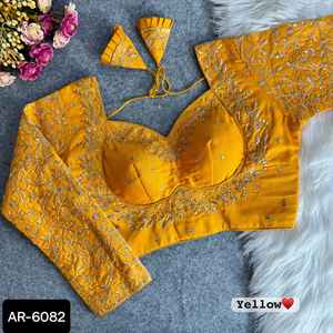 Nouvelles collections de chemisiers prêts à porter Zari lourds et brodés à prix bon marché et chemisier Saree de meilleure qualité pour mariage - Product Image 4