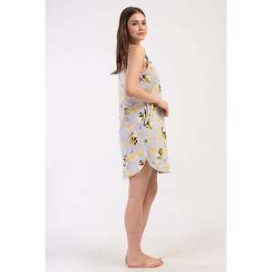 Tunique à col rond et manches larges pour femme avec poches ovales et débardeur intégré - Product Image 1