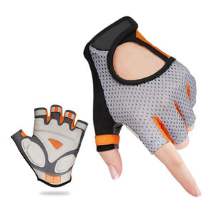 Gants de vélo unisexes à demi-doigts élastiques, antidérapants, absorbant les chocs, respirants, en gel PU, écologiques pour la salle de sport - Product Image 1