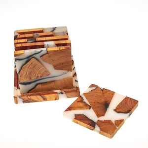 Dessous de verre ronds en résine époxy de la meilleure qualité Dessous de verre promotionnels au design personnalisé prix de gros direct usine - Product Image 1