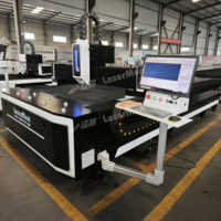 Machine de découpe laser à fibre robuste LM-1530AF avec contrôle intelligent du gaz pour la production de meubles métalliques, d'articles de cuisine et de pièces automobiles