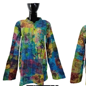 New Indian Printed Women's <strong>Boho</strong> Gypsy Cotton Casual Yoga T-Shirt Designer <strong>Tunic</strong> Natural Lace Eco-Friendly Breathable Dress - Product Image 1