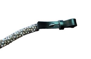 Bandeau frontal léger avec logo personnalisé pour l'équitation de qualité supérieure en cuir marron noir confortable pour l'équitation - Product Image 2