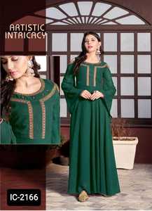 Indian Ethnic Designer Georgette Long Gowns <b>for</b> <b>Women</b> Full Flair with Heavy Handwork Ready-Made <b>Kurtis</b> in Full Sizes - Product Image 5