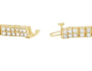 Pulsera de Tenis con Diamantes de Moissanita Chapada en Oro y Plata S925 para Mujer, Regalo para Fiesta, Boda y Compromiso - Product Image 4