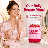 Gummies de collagène végétalien OEM en gros avec biotine et zinc pour la beauté de la peau et le soutien capillaire