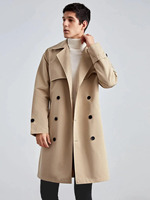 Nouveau Manteau Long en Laine Très Tendance pour Hommes, Qualité Supérieure, Collection Automne-Hiver, Vente en Gros