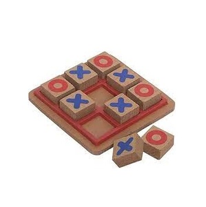 Jeu de Tic Tac Toe en bois fait à la main personnalisable avec nouveau design de croix zéro pour le jeu des enfants en toutes saisons - Product Image 1